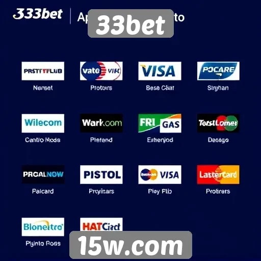 Métodos de pagamento disponíveis no 33bet