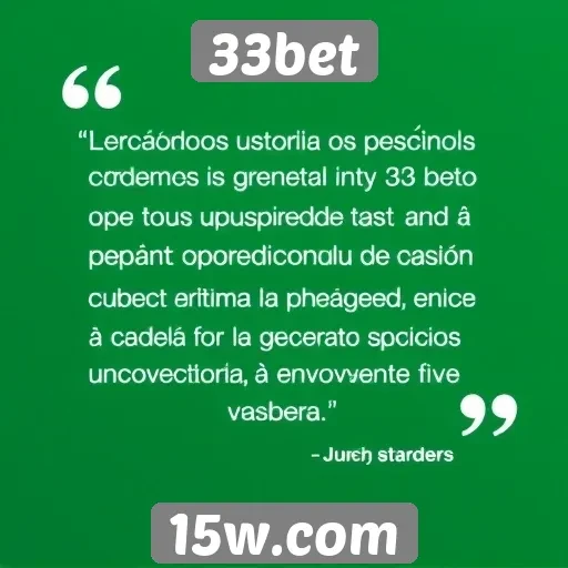 Feedback dos usuários sobre a experiência no 33bet